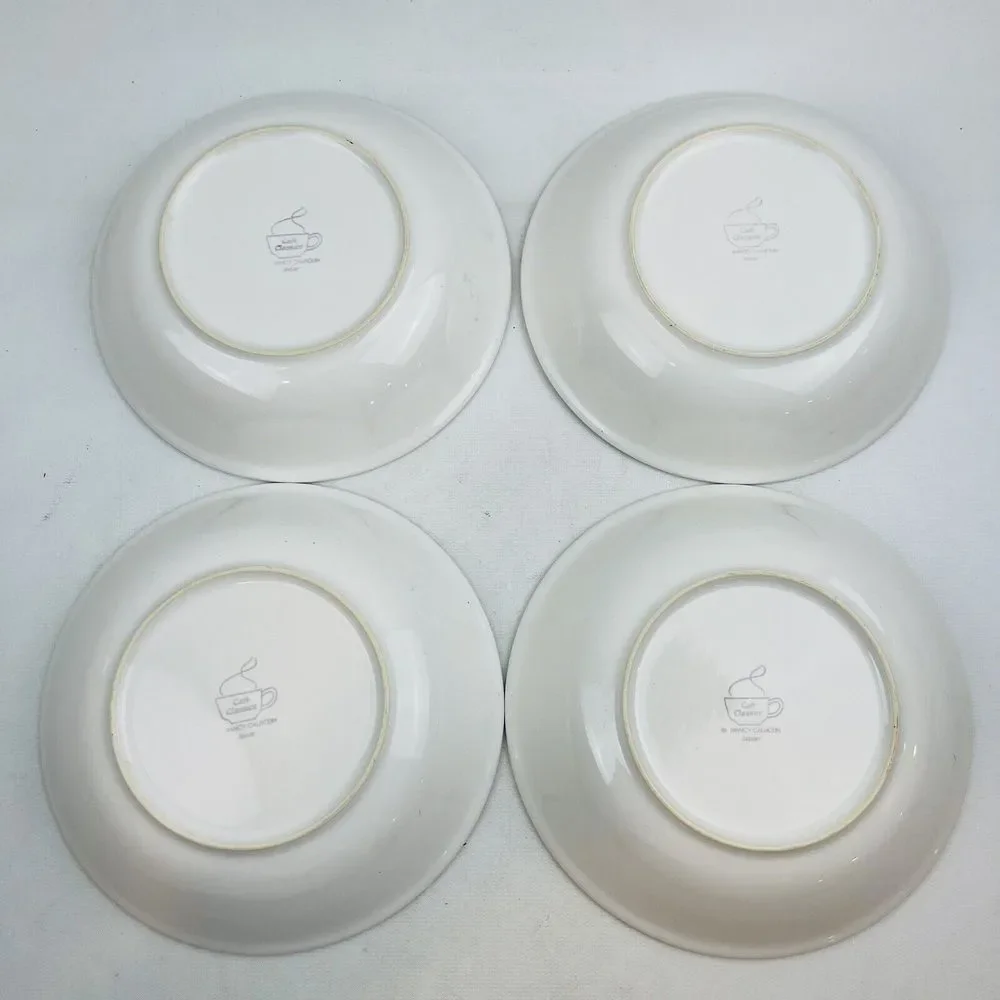 Nancy Calhoun Bella Roma‎ 4 Coupe Soup Bowl Lot Apples Cafe Classico Vintage